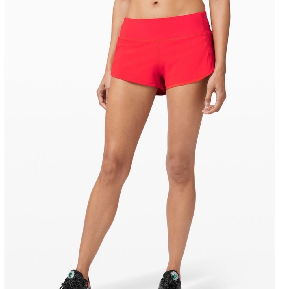 Lululemon Athletica Dark Red Speed-up Athletic Shorts